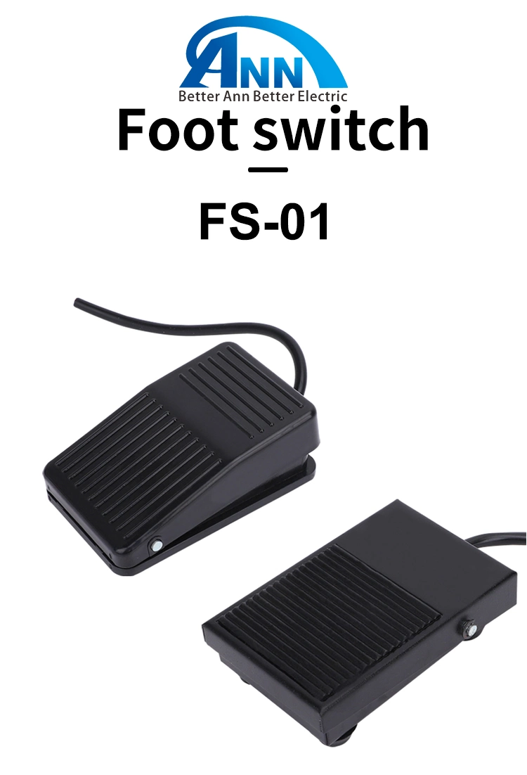 Power Foot Pedal Switch with Nonslip Plastic Case - AC 250V 10A Spdt No Nc