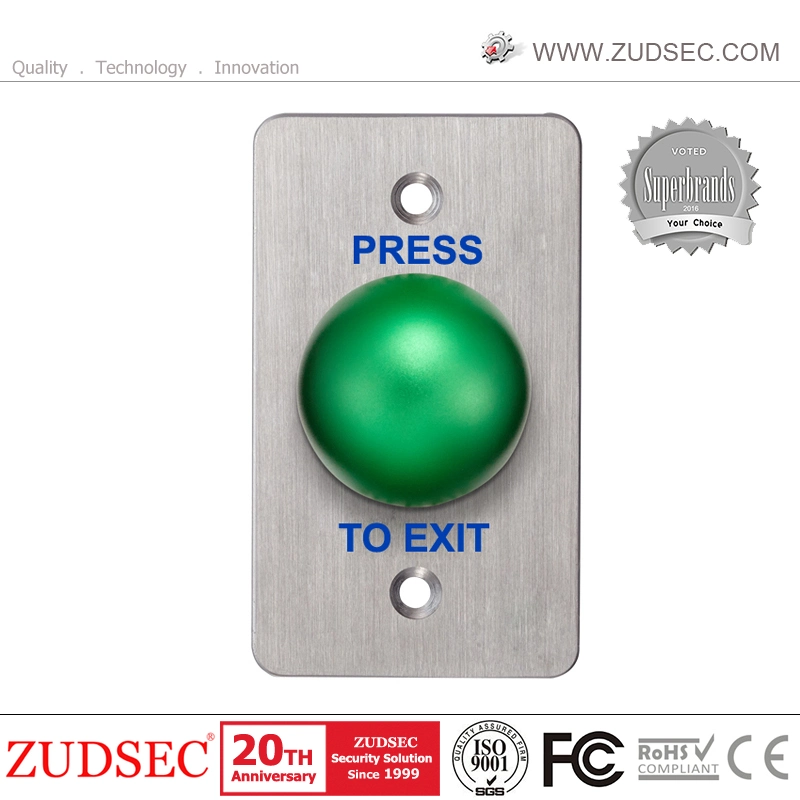 Metal Silvery Emergency Push Exit Button