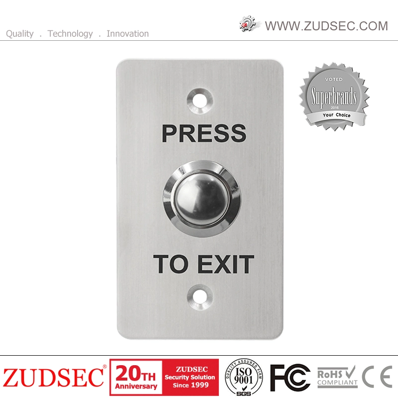 Metal Silvery Emergency Push Exit Button