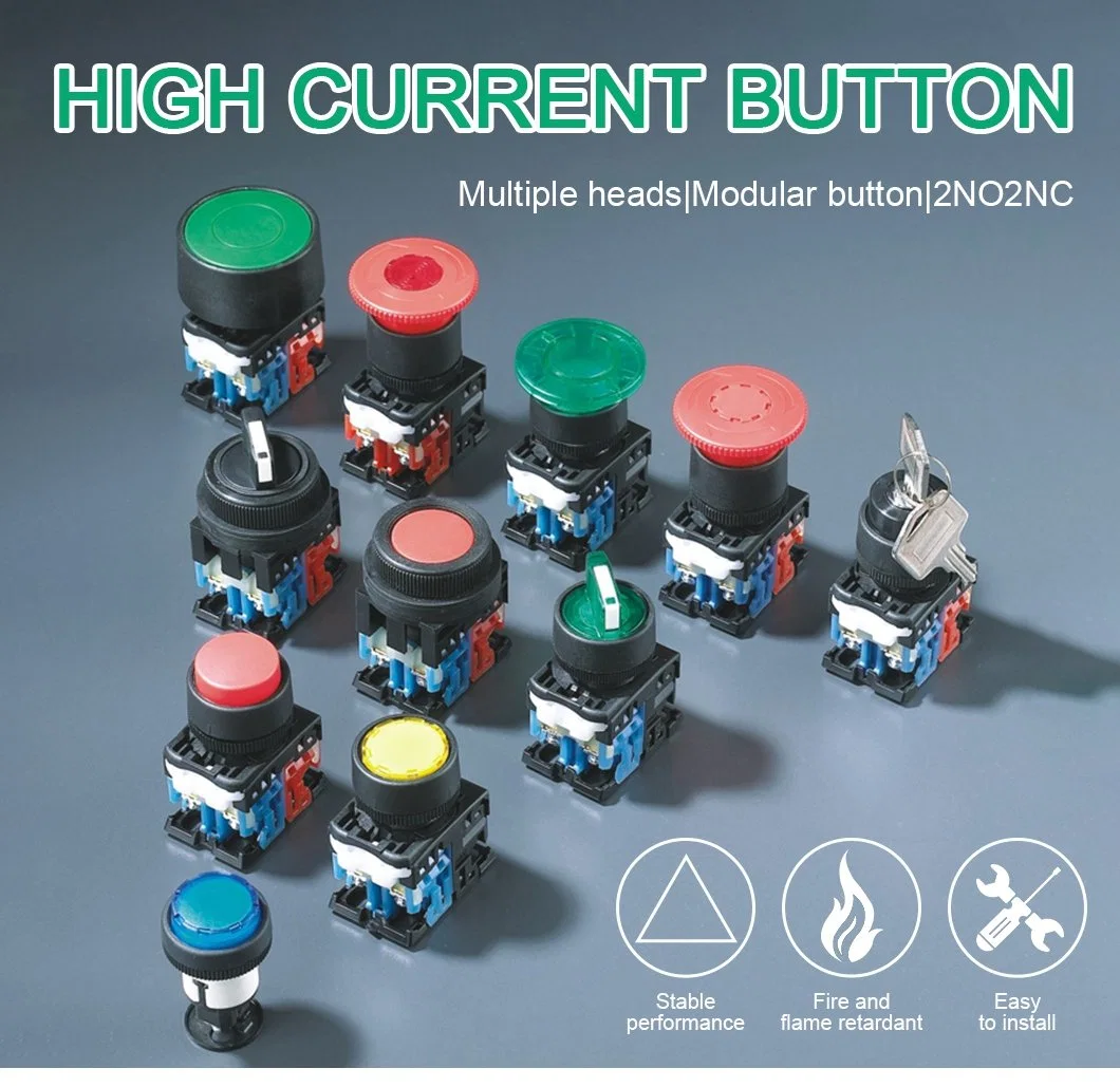 Push Button Push-Pull Type 1nc Emergency Stop Button Mushroom